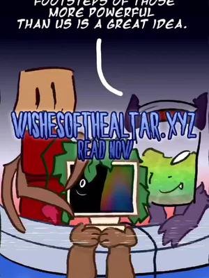 ‧▸ “Mrr, falling in the footsteps of those more powerful than us is a great idea. ” - Glowie ‧▸ Start reading now: https://wishesofthealtar.xyz/ #OSC #objectshows #objectshowcommunity #osccomic #wishesofthealtar #WOTA #objectshowcomic