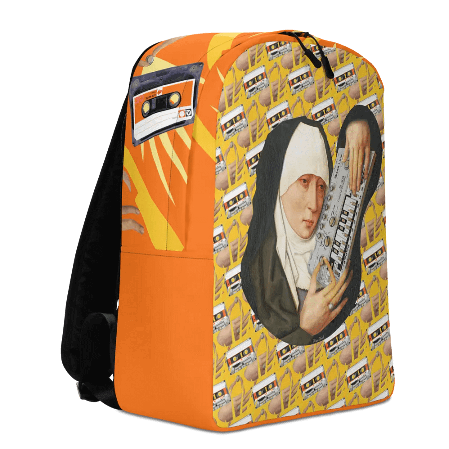Mater Dolorosa meets Roland TB 303 by Frank Fonik Techno EDM Minimalist Backpack product image (9)