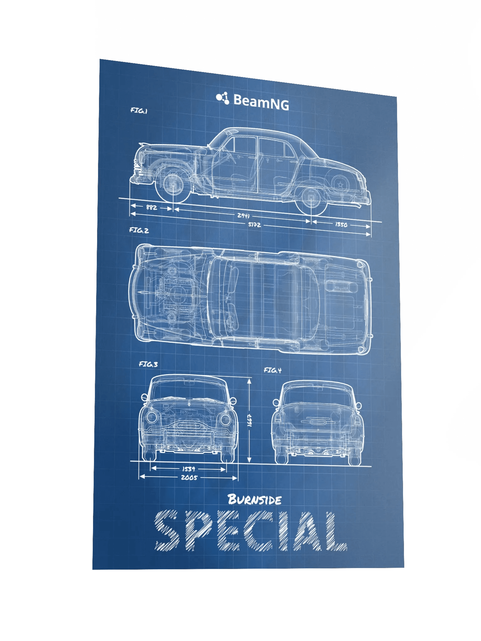 Burnside Special Blueprint Poster product image (4)