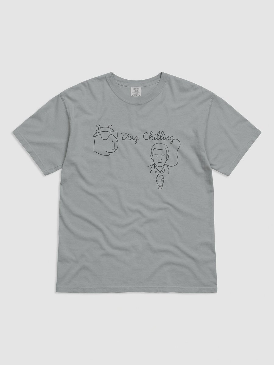 Ding Chilling [5b] – Chill Capybara & Ice Cream Meme | Hand-Drawn Chess Humor | Black Line Art for Light Colors | T-Shirt product image (1)