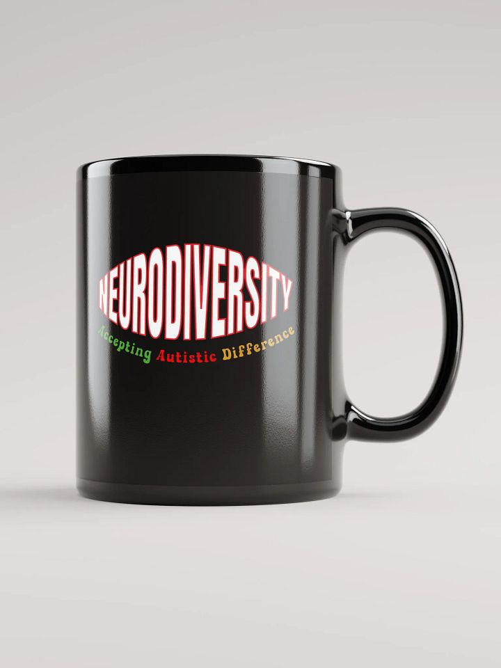 Neurodiversity, Accepting Autistic Difference Black Glossy Ceramic Mug product image (2)
