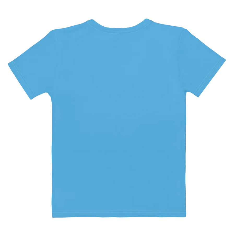 Plain Sky-Blue True Summer Women's Crewneck Polyester Heavyweight Premium T-Shirt by Treasure Pie product image (9)