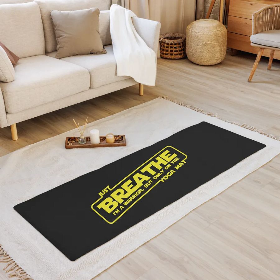 Just Breathe I'm a Warrior Yoga Mat product image (8)