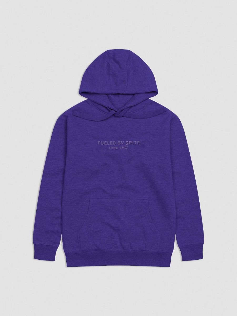 FUELED BY SPITE (purple thread) embroidered heavyweight hoodie product image (2)