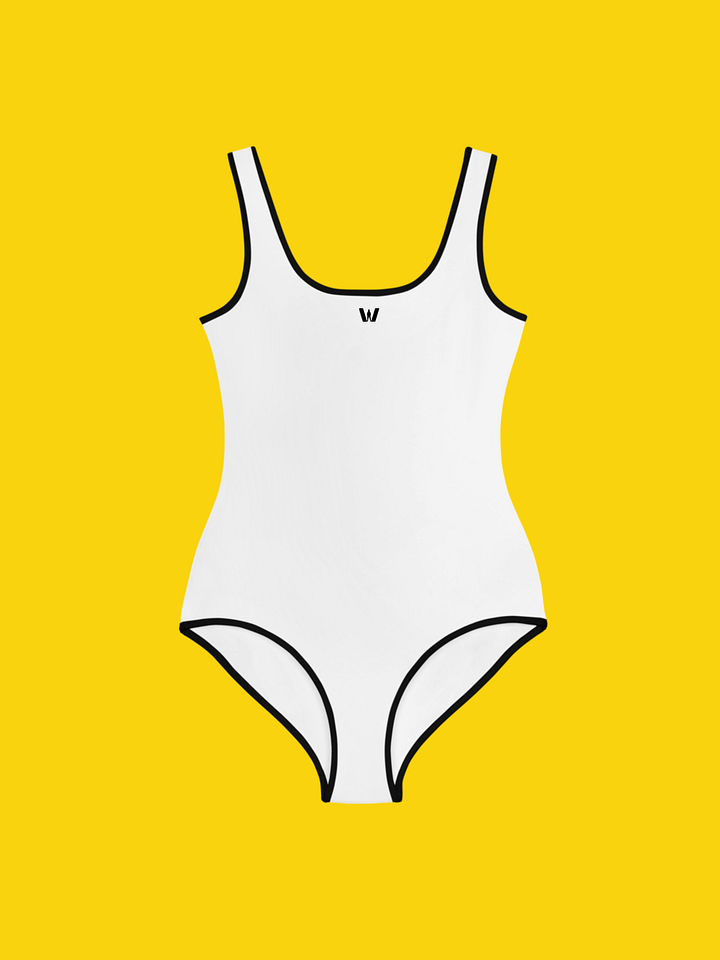 All-Over Print Youth Swimsuit, Black Borders | WIL Style product image (1)