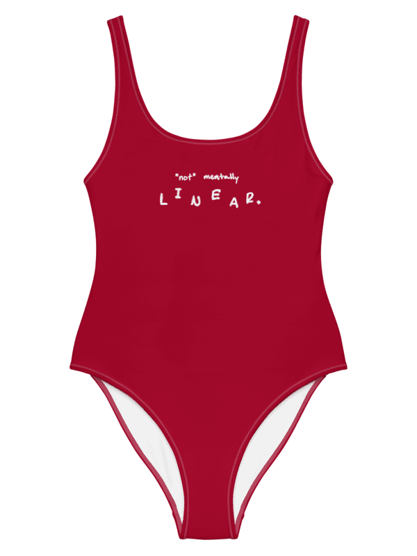 *not* mentally linear (lifeguard inspired) one piece swimsuit product image (1)