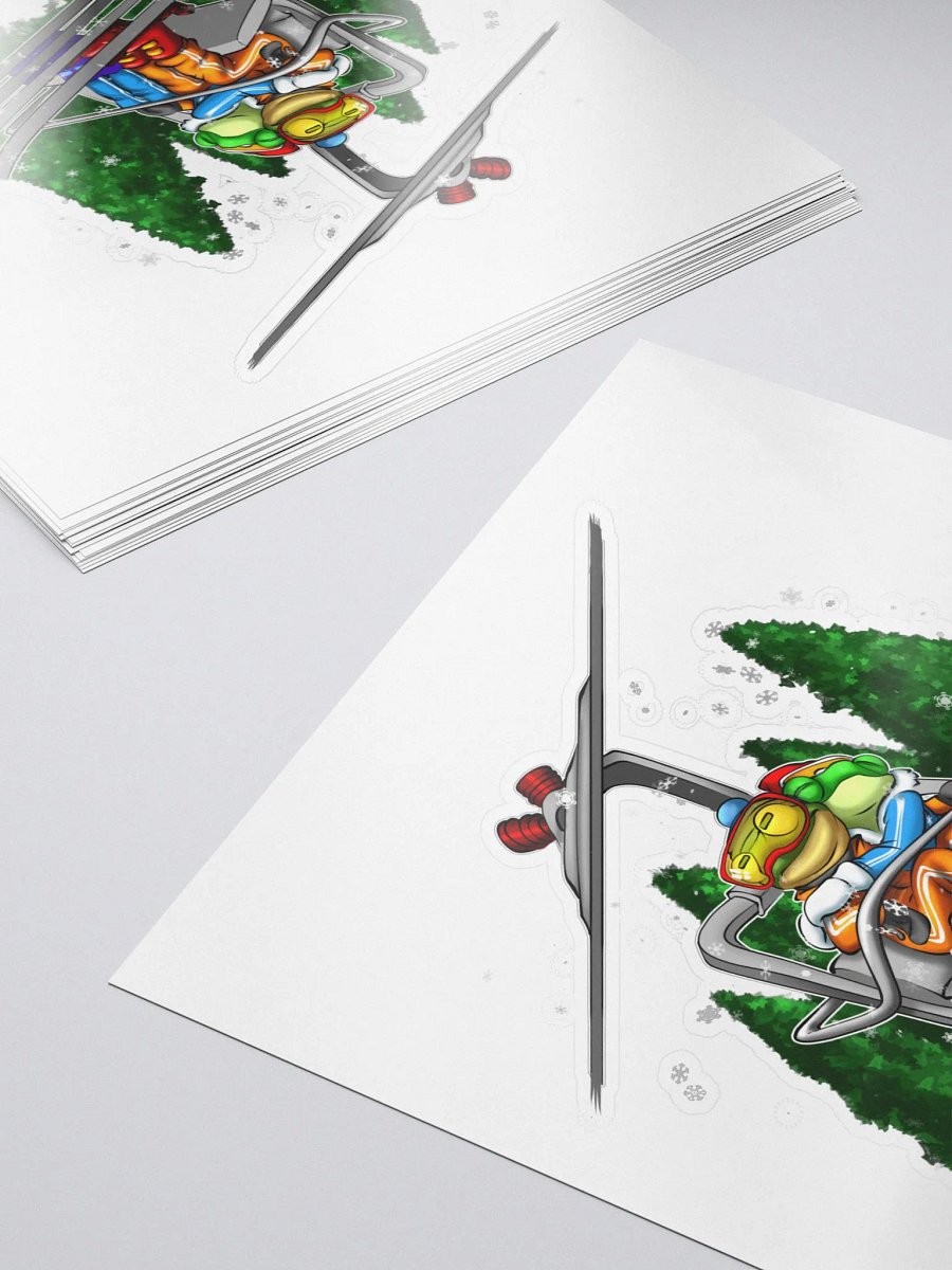Christmas Ski-Lift Frogs - Sticker - 🎿 🐸 product image (5)