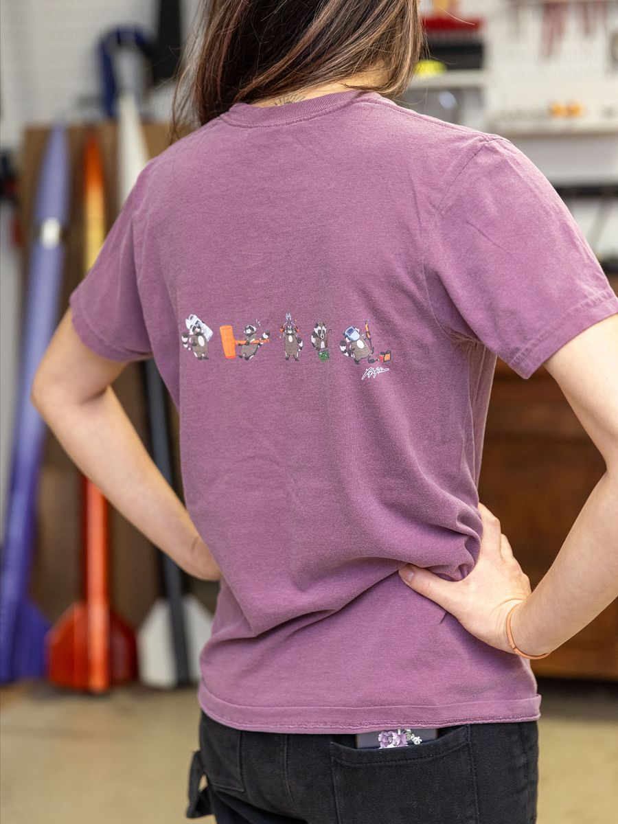 Raccoon on a Rocket on a Pocket Tee product image (3)