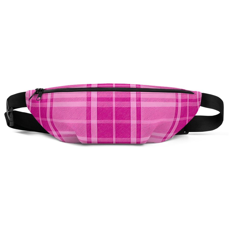 Pink Plaid Fanny Pack (Waist Bag) product image (1)