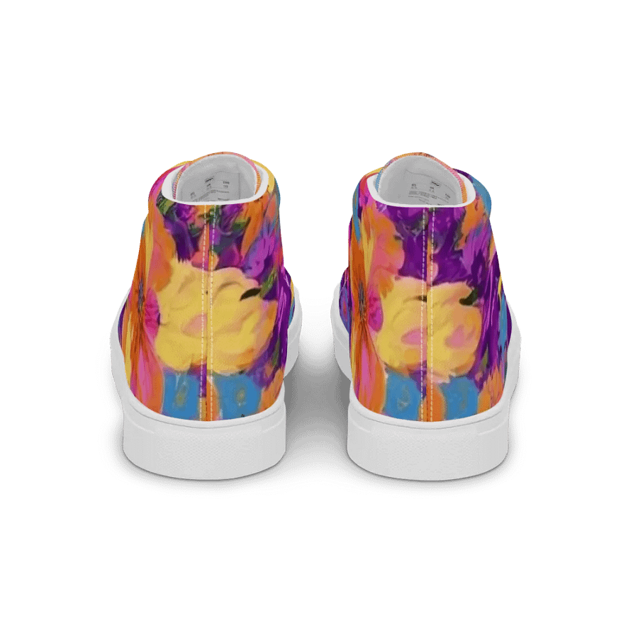 Abstract Floral Pastel _ Pink Purple _ Calceonova Streetwear _ Custom Woman high-Top Sneakers product image (6)