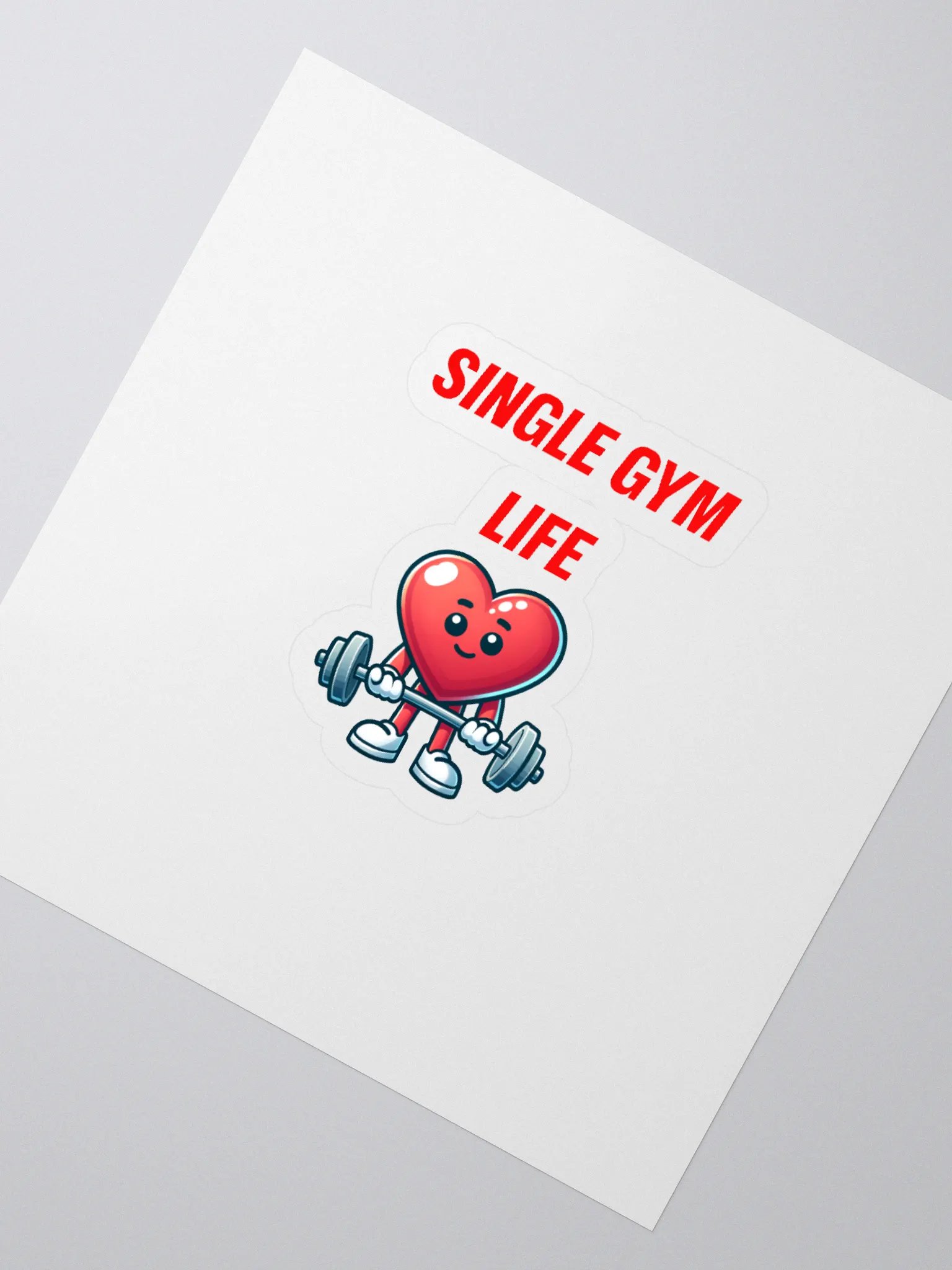 SINGLE GYM LIFE Heart Sticker product image (2)