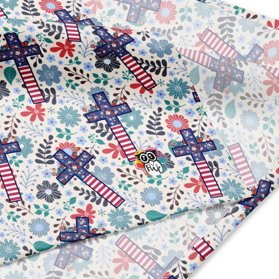 Floral Patriotic Cross Patterned Bandana product image (5)