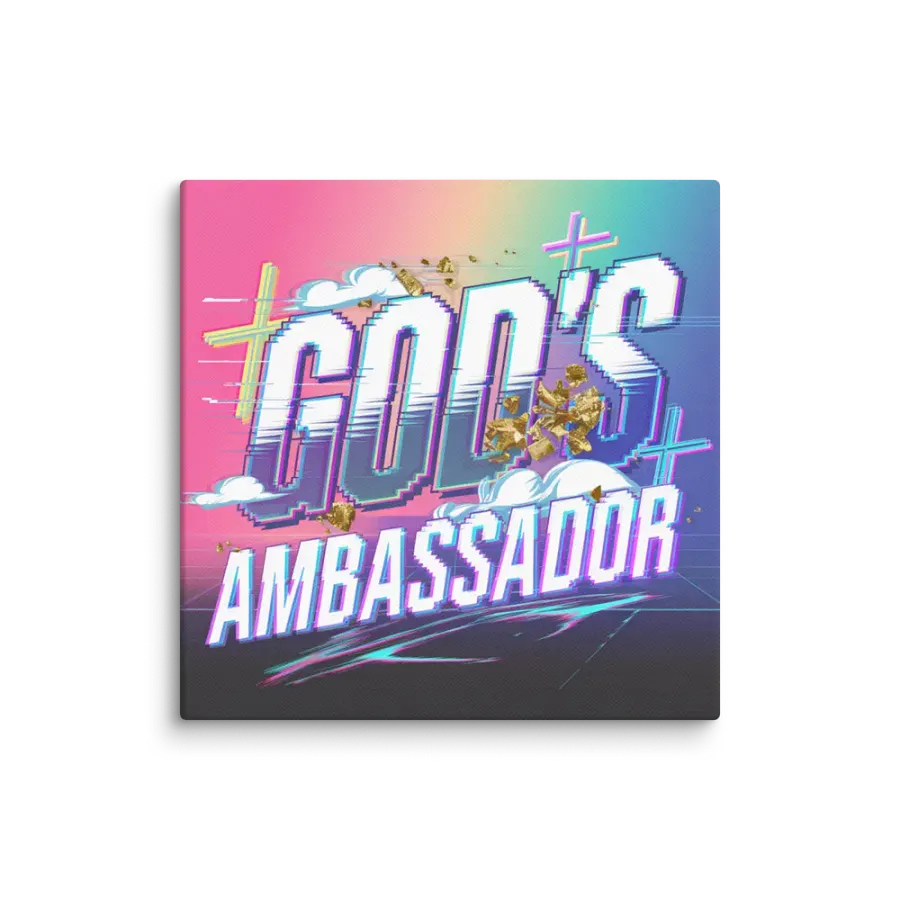 God's Ambassador Canvas Print Vapor-wave Style product image (2)