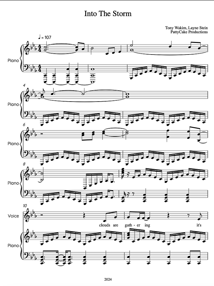 "Into The Storm" - Sheet Music product image (1)
