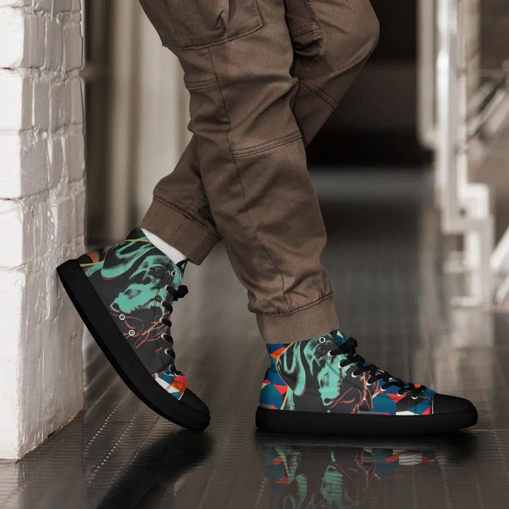 Neon Canine Chaos Men's High Tops product image (2)
