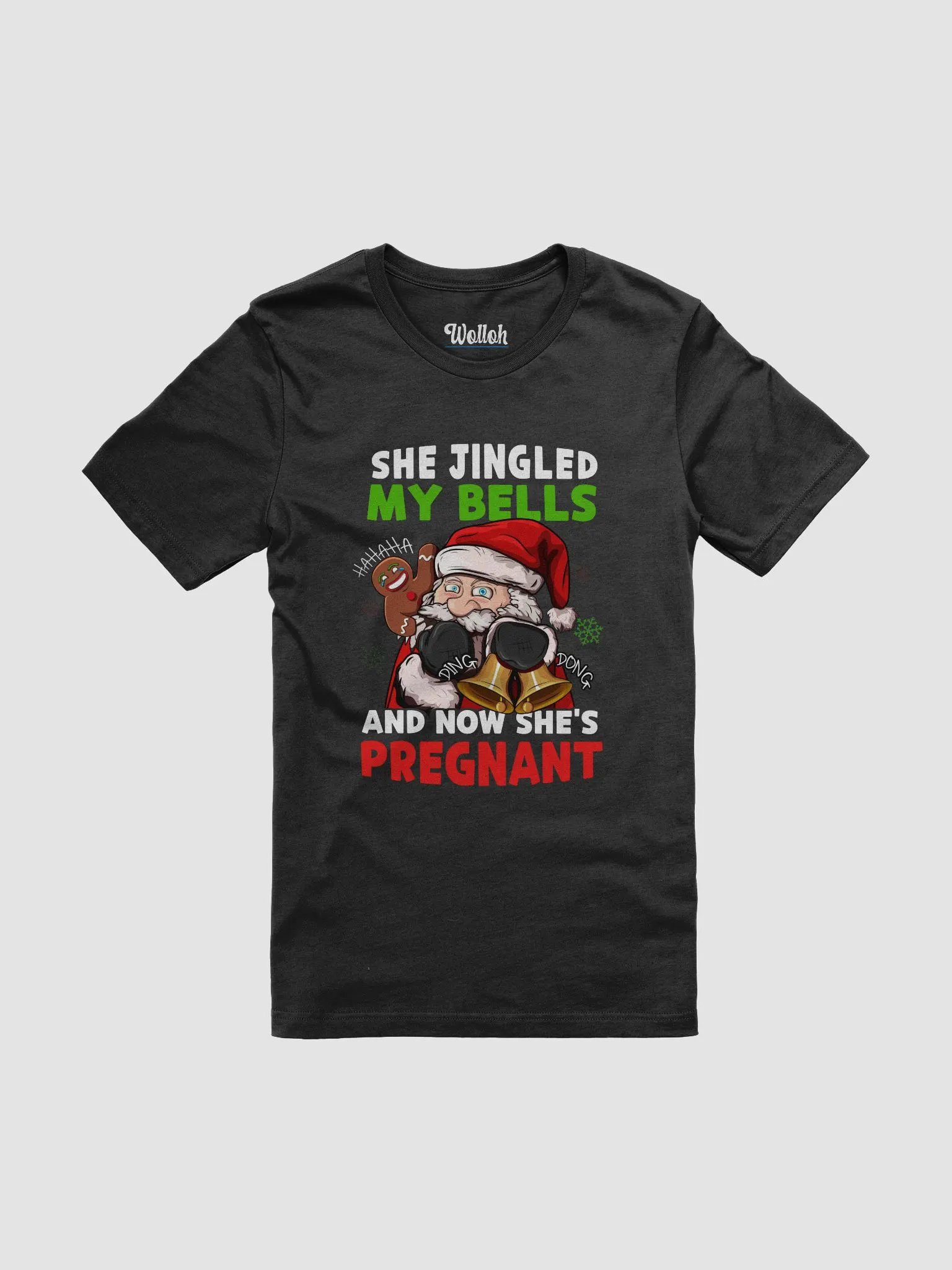 She Jingled My Bells and Now She’s Pregnant – Funny Christmas T-Shirt for Future Dads product image (1)