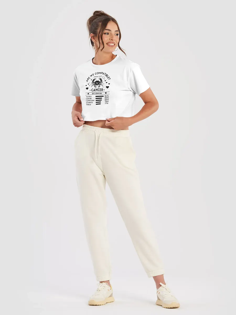 Cancer Zodiac Sign Romantic Compatibility - Light Colors - AS Colour Women's Premium Crop Top product image (2)