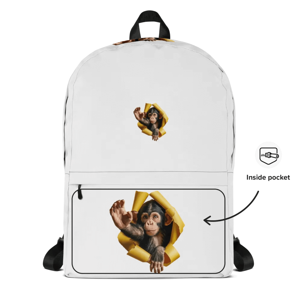 Chimpanzee Reach All-Over Backpack product image (4)