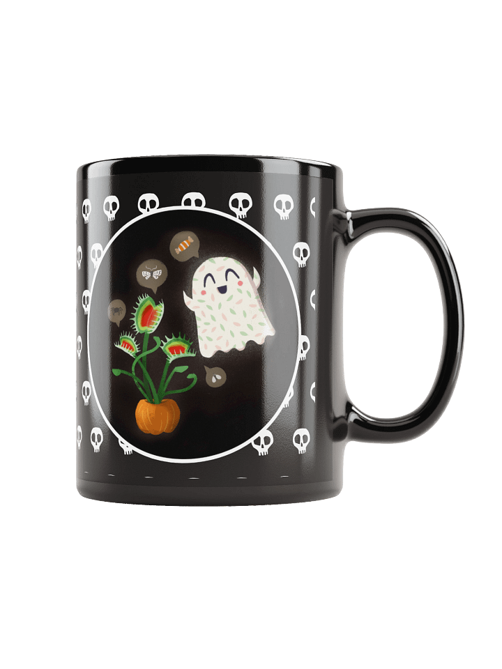 Little Ghost Plant-Lover - Carnivorous Plant - Black Ceramic Mug product image (1)
