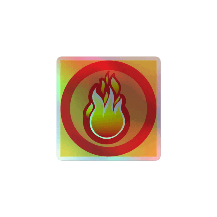 fireball holo sticker product image (1)