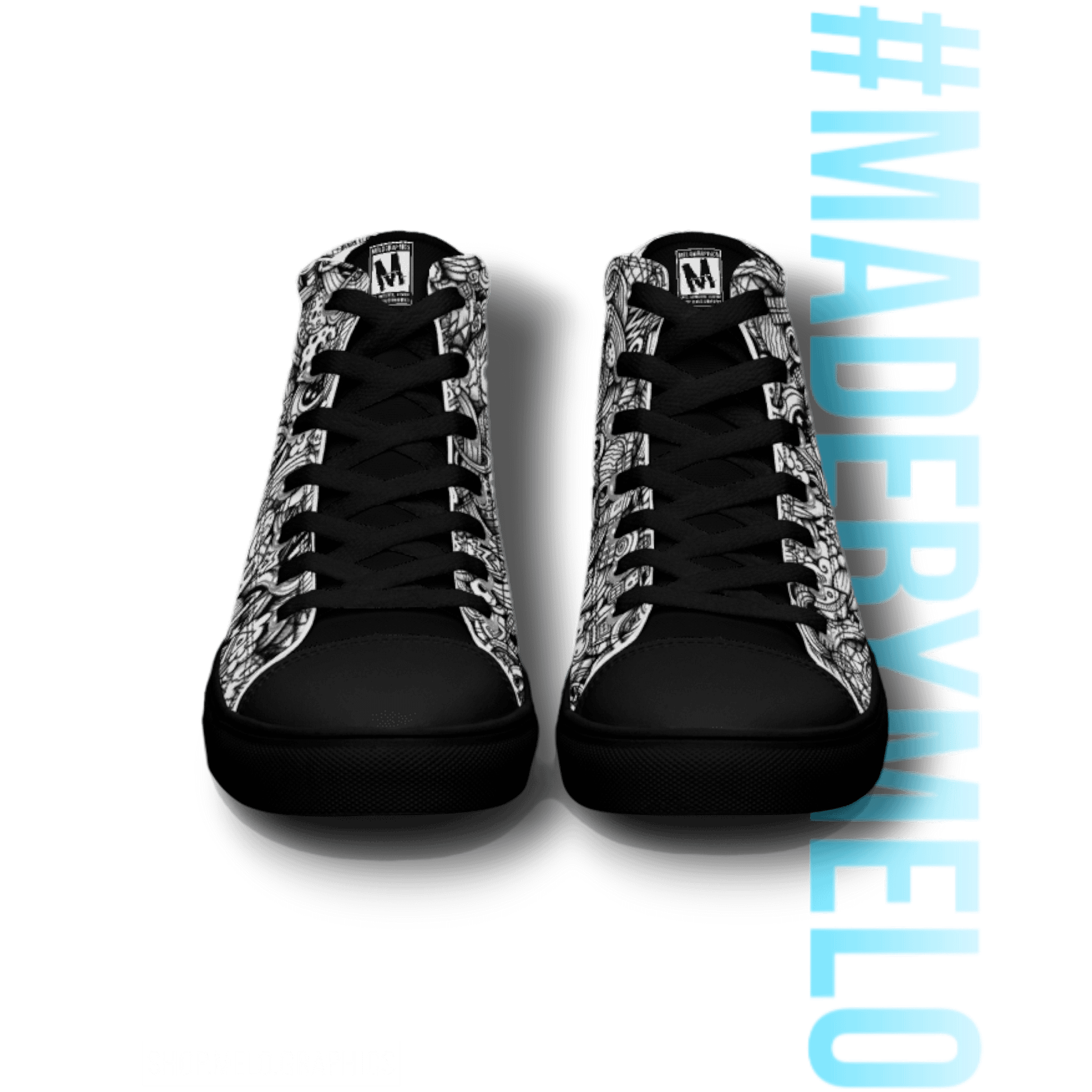 Dark Space Scribble - Men's High Tops | #MadeByMELO product image (4)