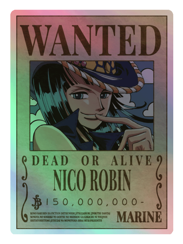 Nico Robin Wanted Poster Holographic Sticker Set product image (2)