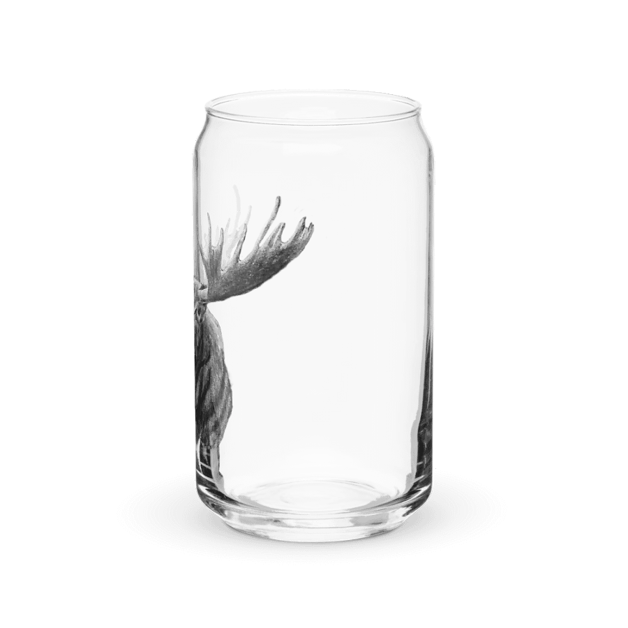 Moose Drawing Glass Can Cup product image (39)