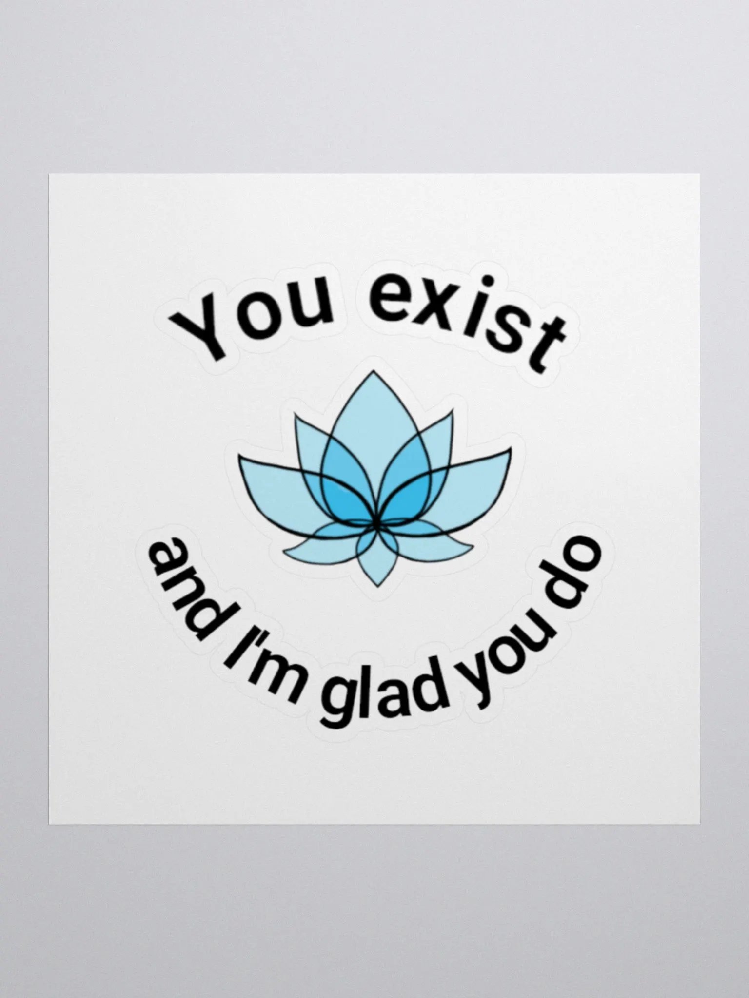 You exist lotus sticker product image (1)