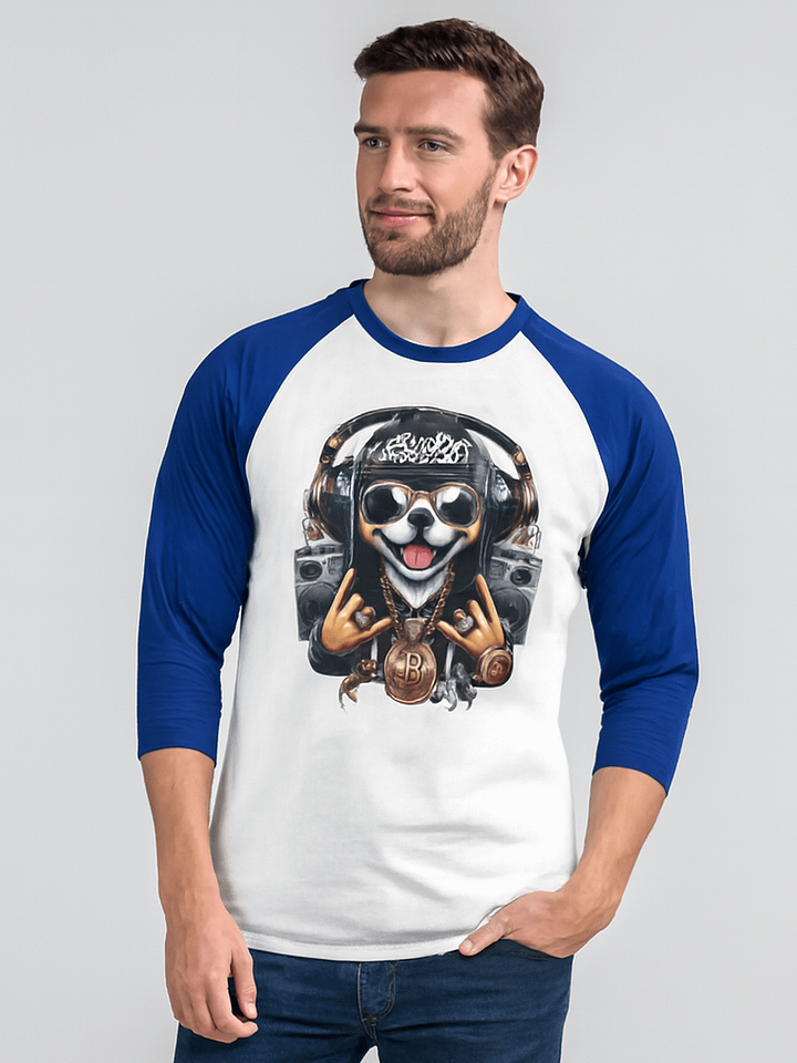 Luxury Pup Hip-Hop Raglan Long Sleeve T-Shirt product image (1)