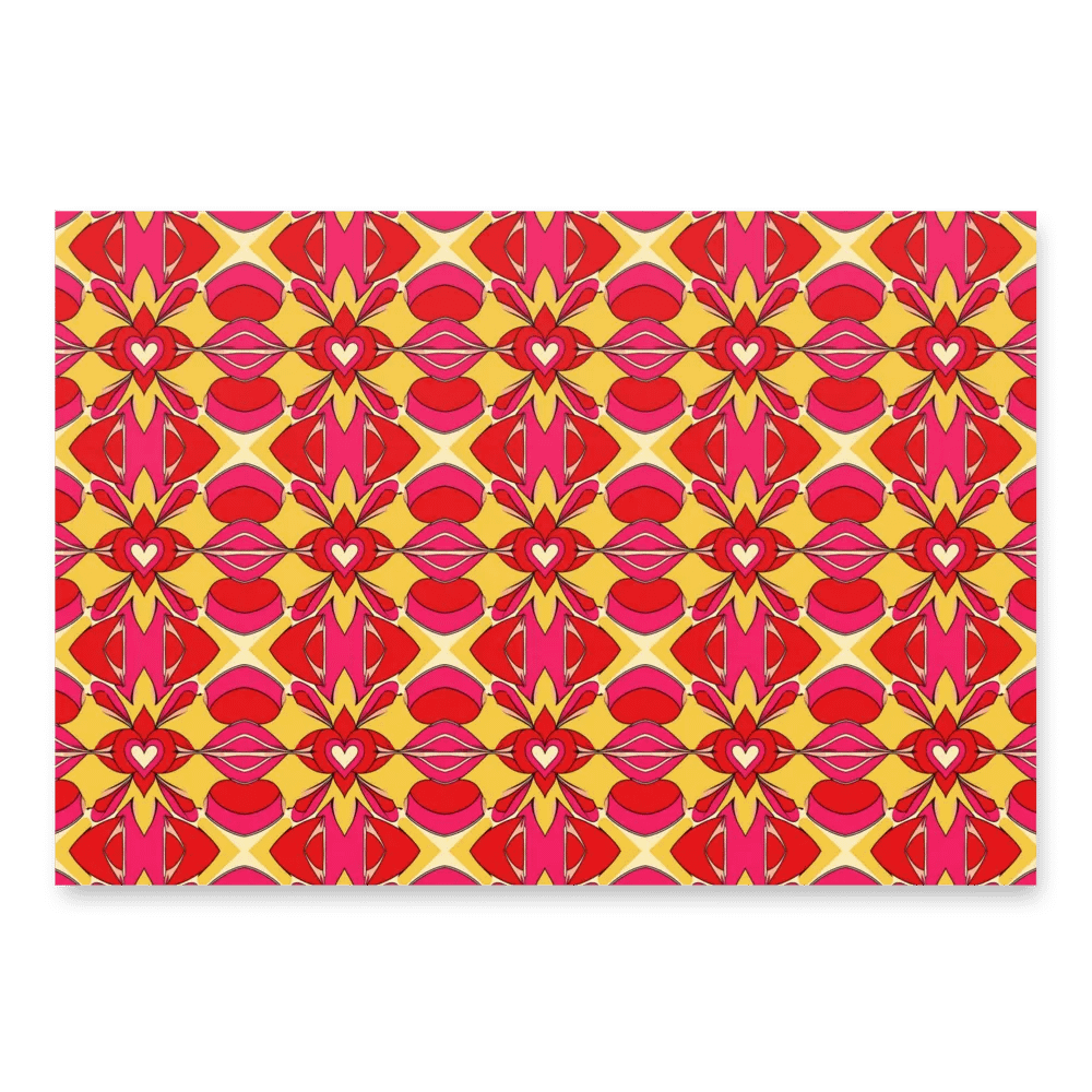 Valentine Vibrant Heart Symphony Wrapping Paper product image (1)