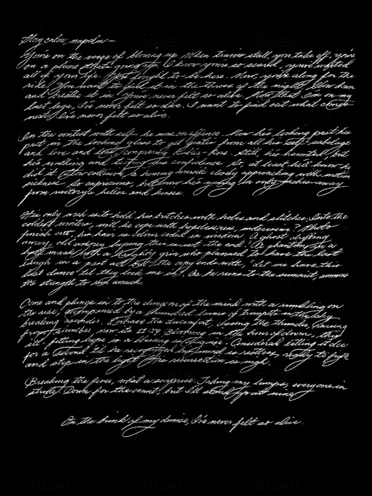 "Last Legs" Handwritten Lyric Letter (Limited) product image (1)