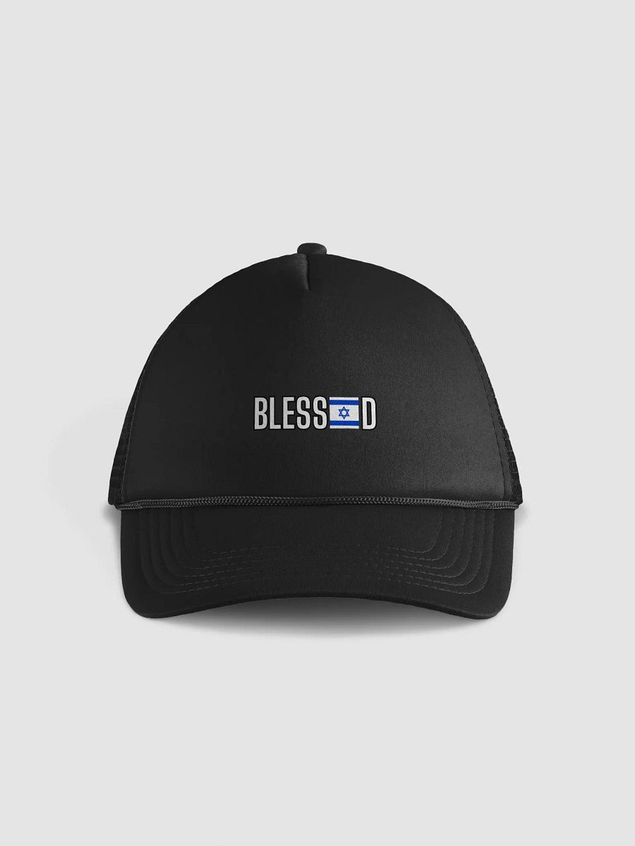 “BLESSED” Trucker Hat – Israeli Flag Edition product image (1)