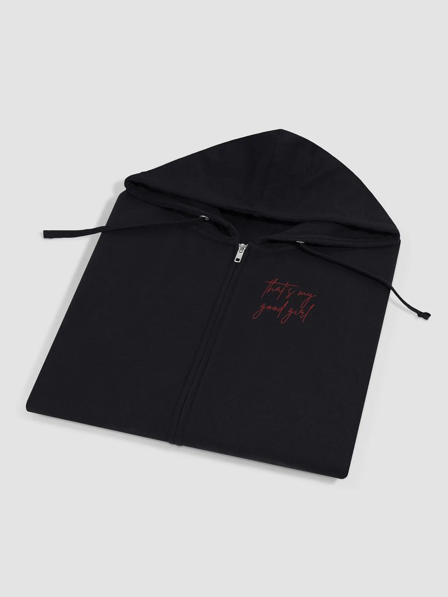 Crimson Cursive Zip-Up Hoodie product image (4)