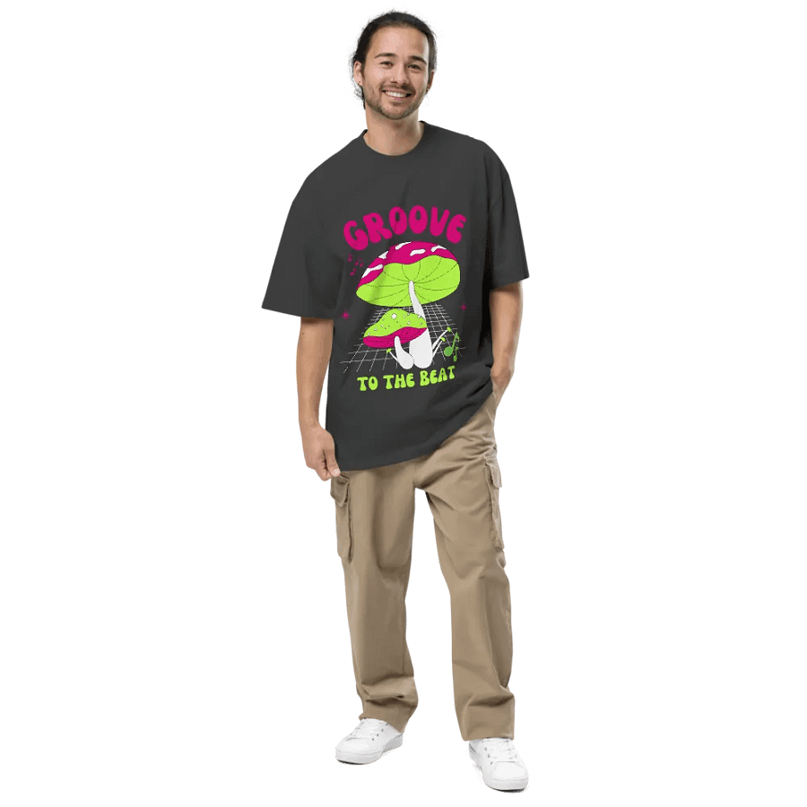 Groove to the beat oversized T-shirt product image (5)