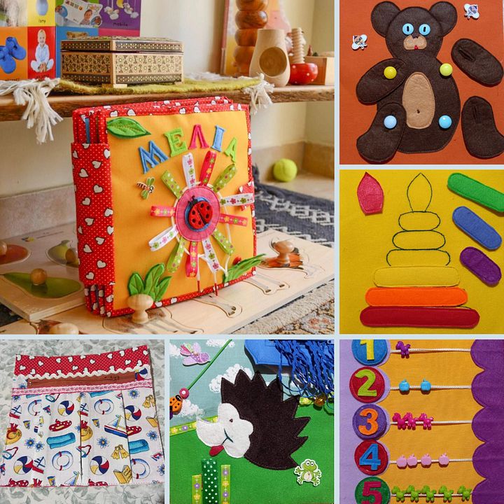 Personalized Montessori kids' felt busy book product image (1)