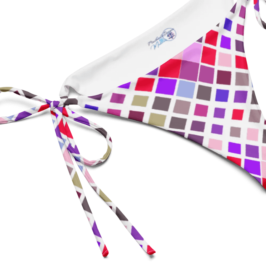 Colorful Square Pattern Design String Bikini Bottom - v1 product image (3)