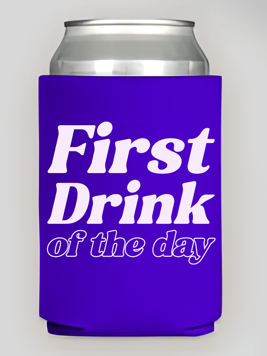 First Drink - Premium Neoprene Can Koozie product image (6)