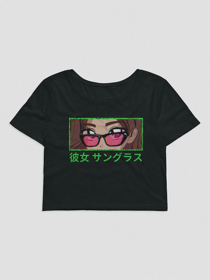 Anime Shades Crop Tee (Lime) product image (2)