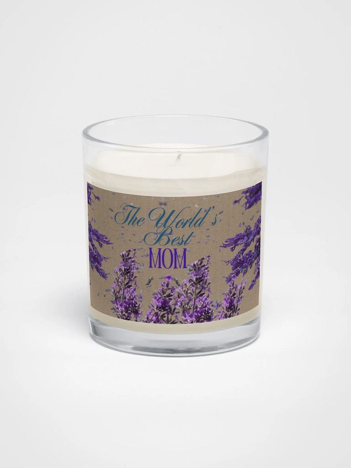 Lavender World's Best Mom Soy Wax Candle mothersday gift for wife mom daughter friend product image (1)