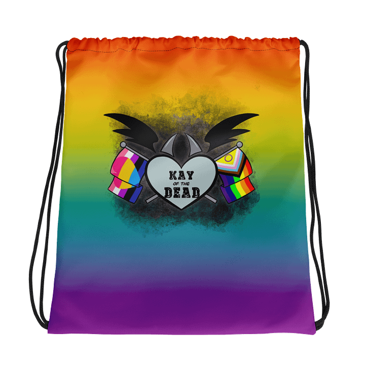 Kay_of_the_Dead Pride Logo Drawstring Bag product image (1)