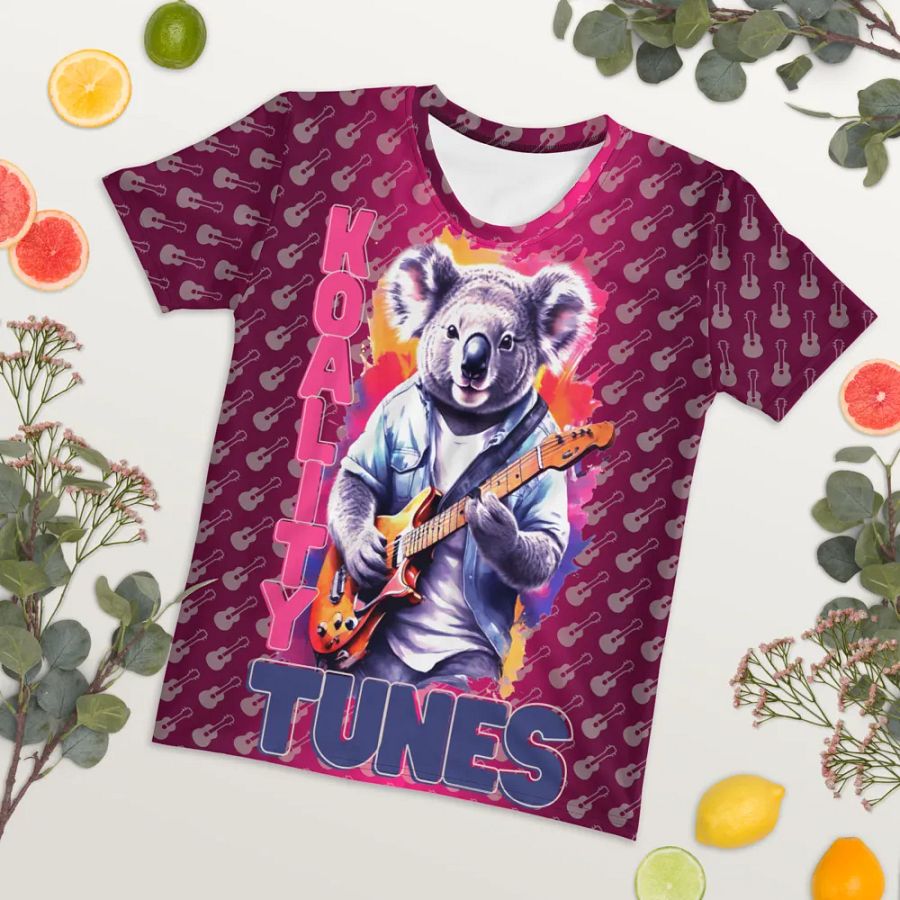 Koality Tunes Koala Playing Guitar All Over Print T-shirt product image (7)