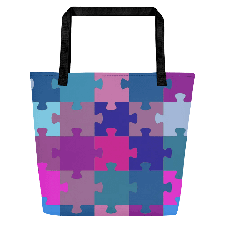 Vibrant Puzzle Pieces All-Over Tote Bag product image (1)