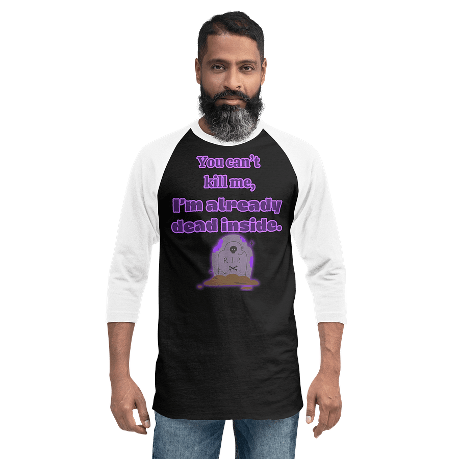 Dead Inside Gravestone Raglan Tee product image (12)