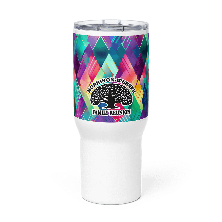 "Watercolor Diamonds" Travel Mug w/ Handle product image (1)