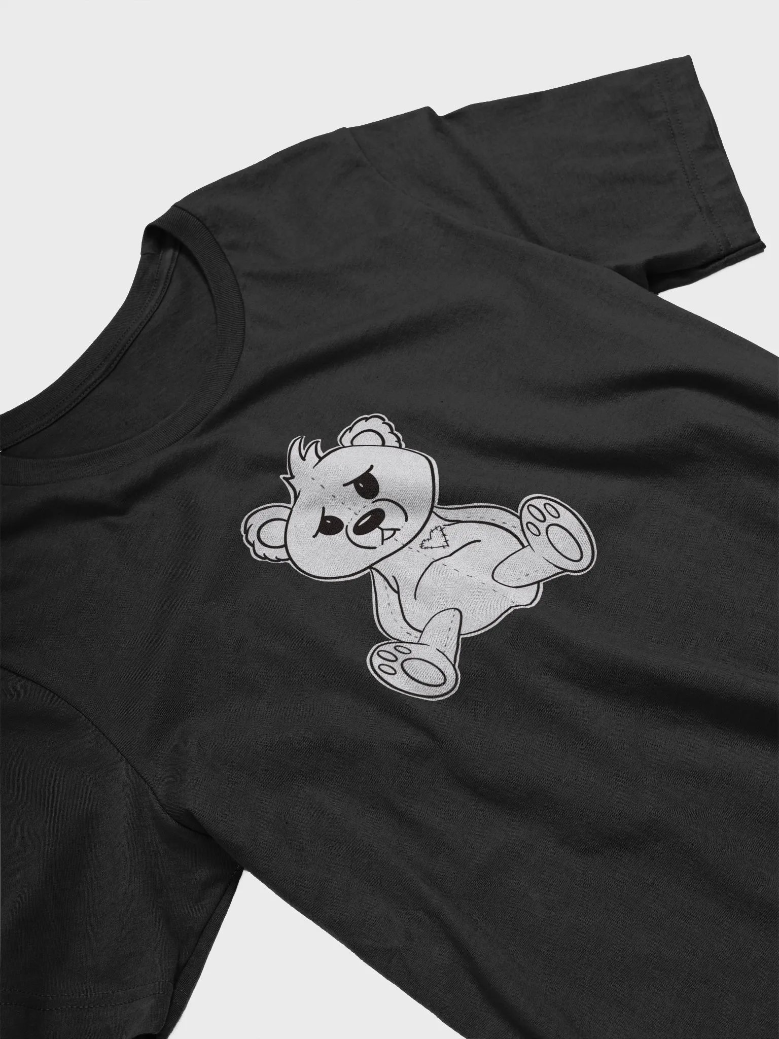 Anxious Teddy B&W T-Shirt product image (3)