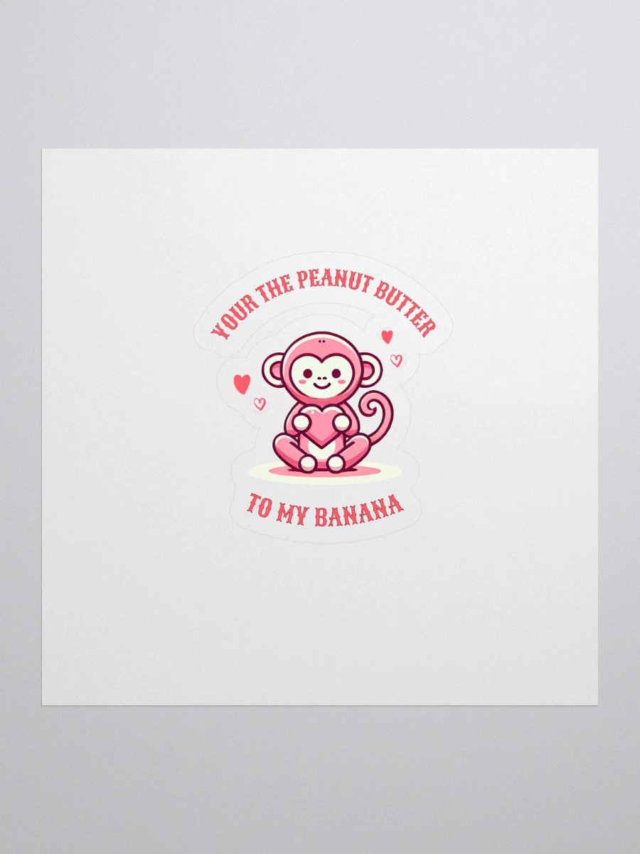Cute Monkey Love Sticker product image (1)