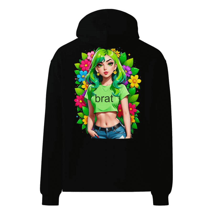 Brat - Premium Hoodie (Black) Brat Life - v2 (Back Printed Design) product image (1)