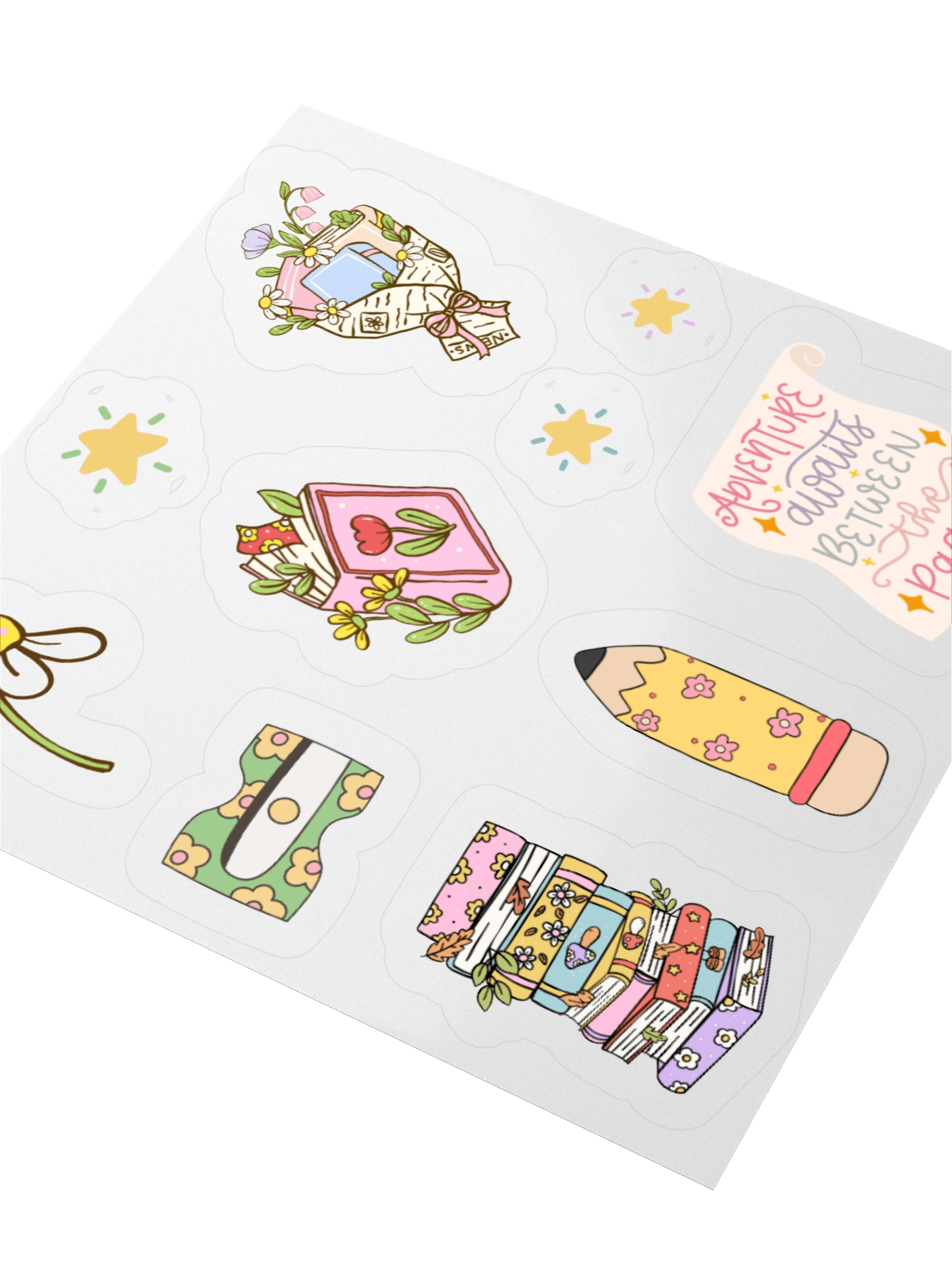 Pastel Book Adventure Sticker Pack product image (8)