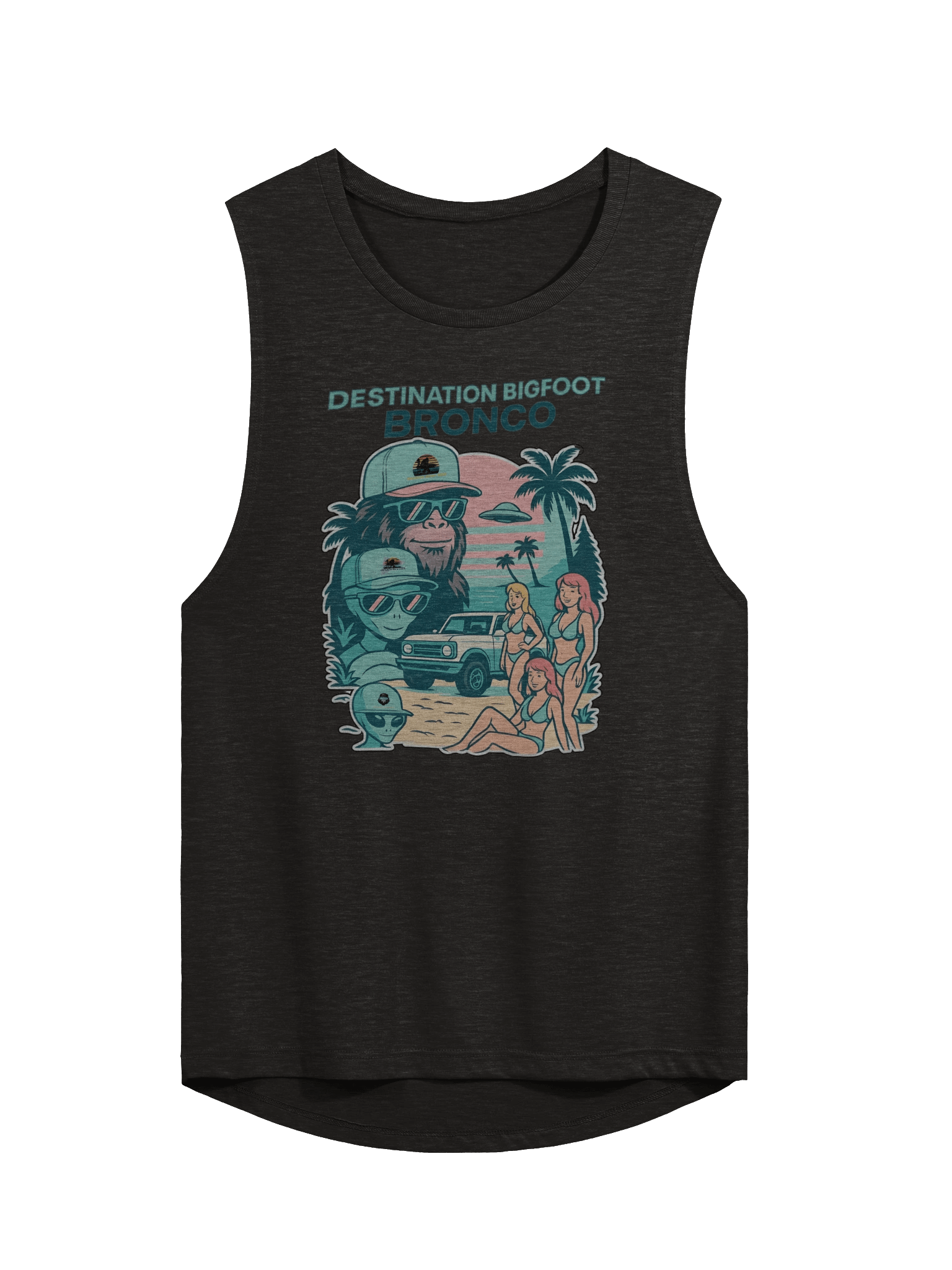 Destination Bigfoot Bronco Legends Of Sunset Best Friends Flowy Women's Muscle Tank (Multiple Colors Available) product image (3)