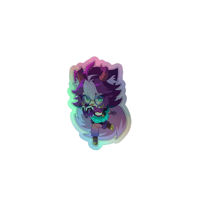 Loki with a Book Holo Sticker (Multiple Sizes) product image (1)